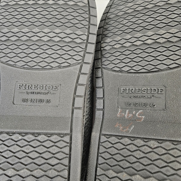 Fireside By Dearfoams Men's Grafton Genuine Shearling Moccasin Slipper 12 New - Picture 10 of 11